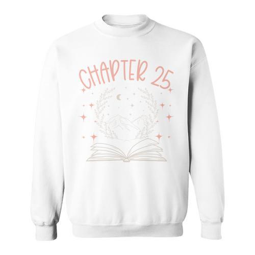 25th Birthday Women Book Lovers Chapter 25 Its My Birthday Comfort Colors Crop Top Sweatshirt - Bookorys
