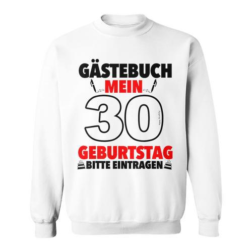 30th Birthday Party Guest List Guest Book 30th Birthday Sweatshirt - Bookorys