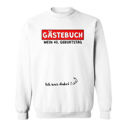 40th Birthday Party Guest Book 40 Years Man Woman Sweatshirt - Bookorys UK