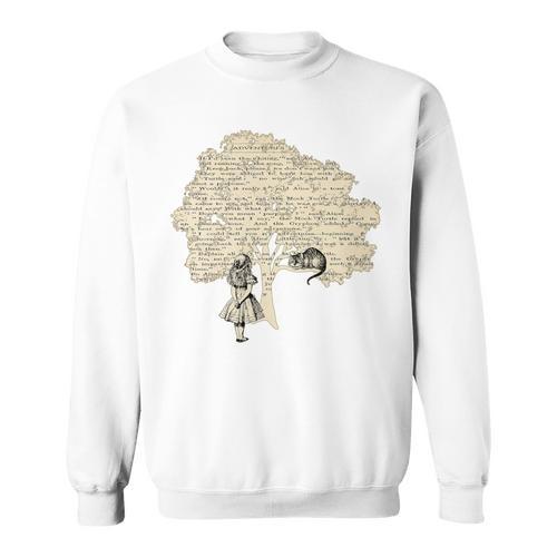 Alice In Wonderland Vintage Book T Shirt Premium Tri-Blend Sweatshirt - Bookorys CA