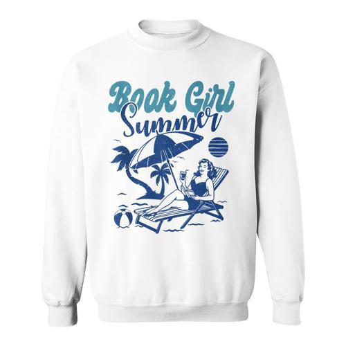 Beach Book Lover Women Girls Book Girl Summer Sweatshirt - Bookorys AU