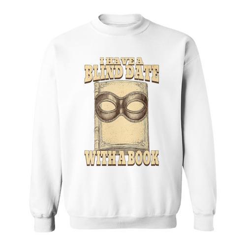 Blind Date With A Book Reader Bookworm Book Lover Literary Premium Tri-Blend Sweatshirt - Bookorys DE