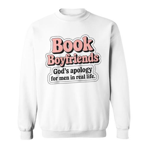 Book Boyfriends – Romance Reader Raglan Baseball Tee Sweatshirt - Bookorys DE