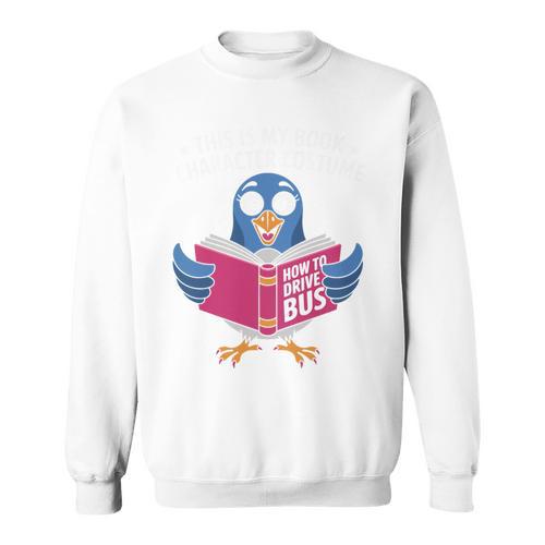 This Is My Book Character Costume Cute Pigeon Kids Reading Sweatshirt - Bookorys AU