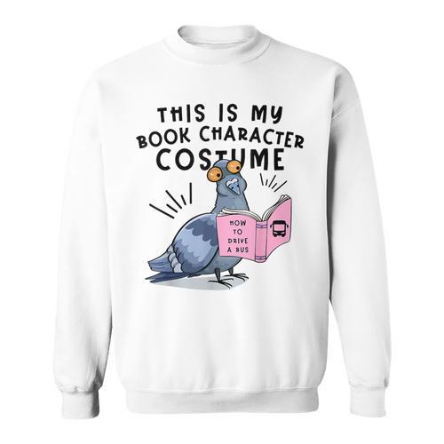This Is My Book Character Costume Pigeon Kids Reading Sweatshirt - Bookorys AU