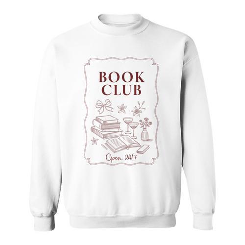 Book Club Open Vintage Aesthetic Books Sweatshirt - Bookorys CA