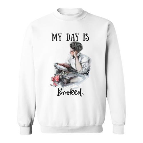 Book Lovers My Day Is Booked Vintage Sweatshirt - Bookorys DE