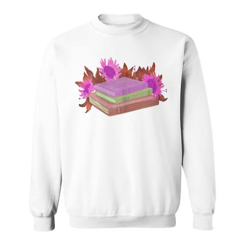 Book Lovers Wildflowers Book Reading Shirt Cute Teacher For Women Sweatshirt - Bookorys UK