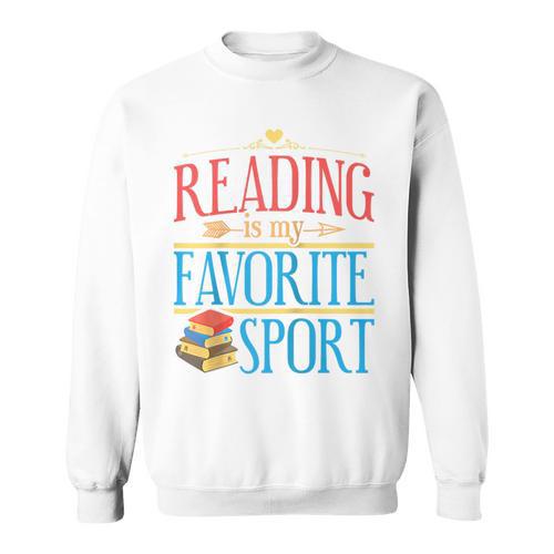 Book Reading Reading Is My Favorite Sport Raglan Baseball Tee Sweatshirt - Bookorys