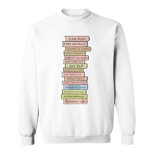 Book Trope Reader Romance Reading Bookish Tropes Lover Sweatshirt - Bookorys CA