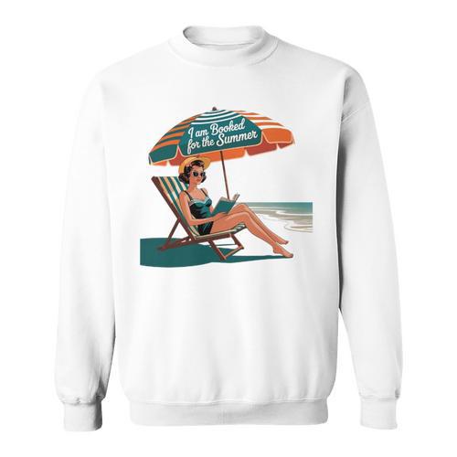 Booked For The Summer Book Lover Summer Coquette Premium Tri-Blend Sweatshirt - Bookorys