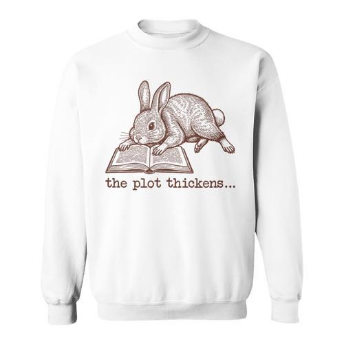 Bookish Rabbit Reading Fiction Novel Book Vintage Bookworms Sweatshirt - Bookorys CA