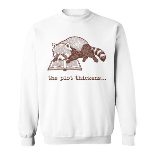 Bookish Red Panda Reading Fiction Book Vintage Bookworms Premium Tri-Blend Sweatshirt - Bookorys CA