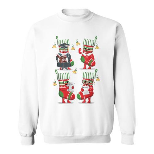 Bookmas Christmas Book Tree Shirt Socks Bookworm Sweatshirt - Bookorys DE