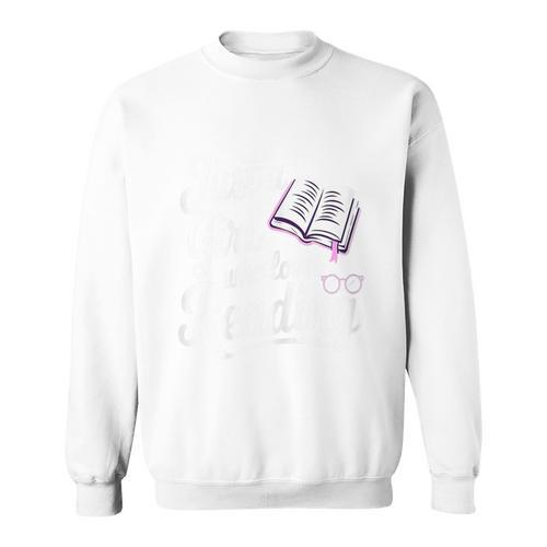 Books Lovers Just A Girl Who Loves Reading Book Worm Kids Sweatshirt - Bookorys CA