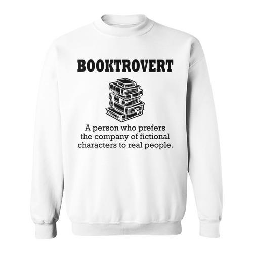 Booktrovert Definition Book Lover Bookworm Bookish Reading Sweatshirt - Bookorys