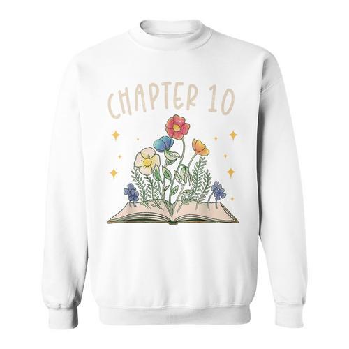 Chapter 10th Birthday Bookworm 10 Years Old For Book Lovers Sweatshirt - Bookorys AU