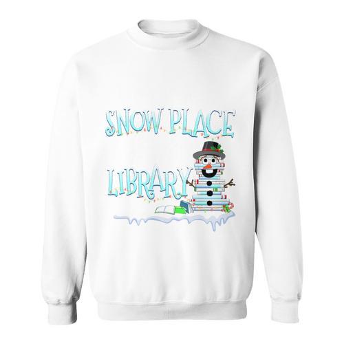 Christmas Reading Tee Snowman Librarian Book Lover Reader Sweatshirt - Bookorys AU
