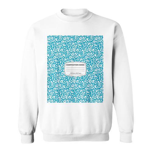 Classic Sky Blue Composition Book School Book Teachers Sweatshirt - Bookorys CA