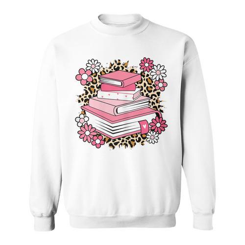 Cute Book Lover Read Reading Bookworm Women Girls Kids Sweatshirt - Bookorys