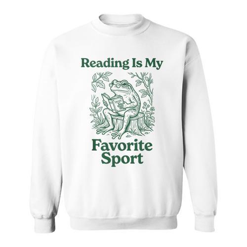 Cute Cottagecore Frog Books Quote Men Women Kids Reading Sweatshirt - Bookorys DE