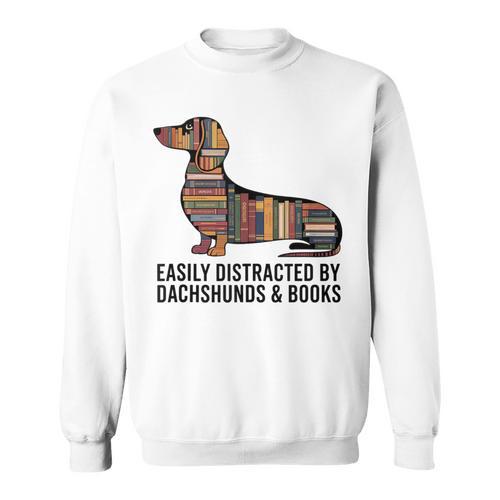 Dachshund Dog Dachshund Decor Books Nerds Dachshund Sweatshirt - Bookorys UK