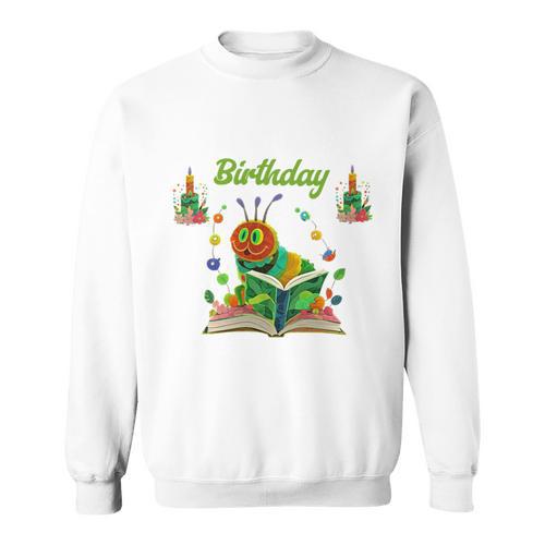 Dad Of Caterpillar Birthday Reading Books Lovers Sweatshirt - Bookorys CA