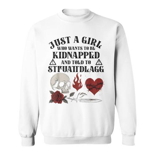Dark Romance Smutt Book Merch Just A Good Girl STFUATTDLAGG Sweatshirt - Bookorys CA