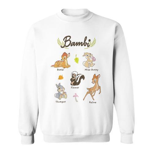 Disney Bambi Vintage Movie Characters Textbook Display Sweatshirt - Bookorys DE