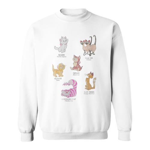 Disney Mickey And Friends Cat Names And Breeds Textbook Sweatshirt - Bookorys