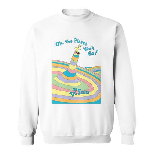 Dr Seuss Oh The Places You'Ll Go Book Cover Premium Tri-Blend Sweatshirt - Bookorys