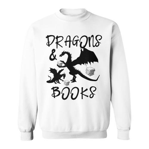 Dragons & Books Reading Sweatshirt - Bookorys AU