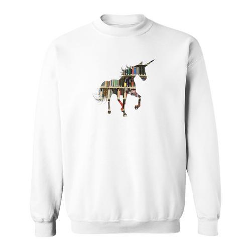 Easily Distracted By Unicorns And Books Sweatshirt - Bookorys CA