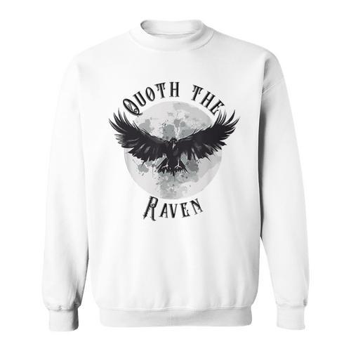 Edgar Allan Poe Nevermore The Raven Quote Literary Book Sweatshirt - Bookorys CA