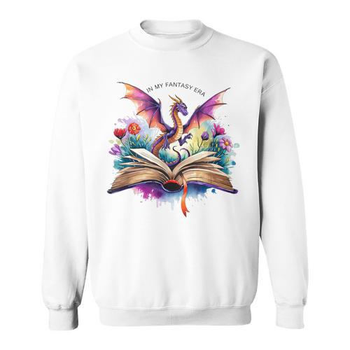 In My Fantasy Era Magic Dragon Book Sweatshirt - Bookorys AU