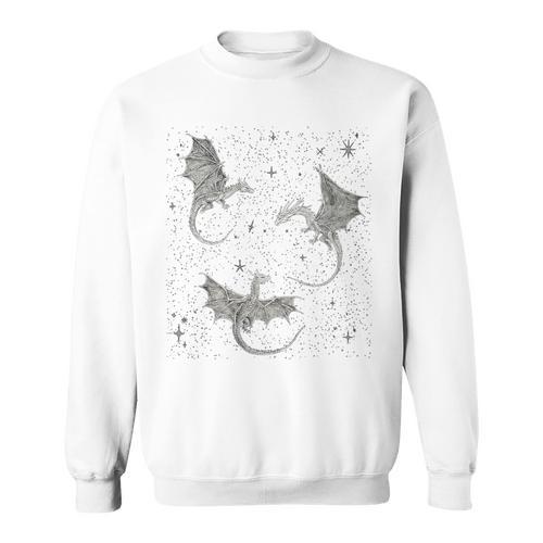 Flying Dragon Fantasy Reader For Bookworm Book Lovers Premium Tri-Blend Sweatshirt - Bookorys AU