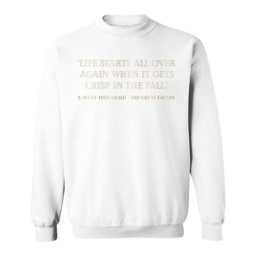 Gatsby Quote Book Love Fan Librarian 1920's Great Gatsby Premium Tri-Blend Sweatshirt - Bookorys AU