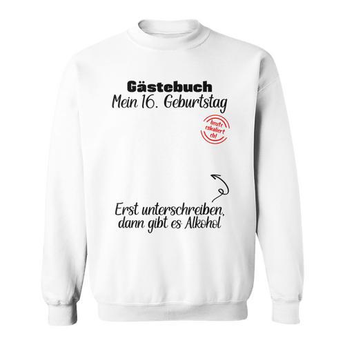 Guest Book 16th Birthday Decoration Teenager Teenie Sweatshirt - Bookorys