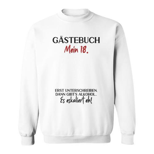 Guest Book 18th Birthday Guest List 18 Years Girl Boy Sweatshirt - Bookorys