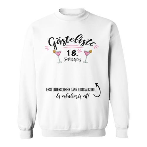 Guest Book 18th Birthday Party Girl Finally Adult Sweatshirt - Bookorys CA
