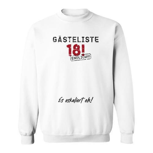 Guest List Finally 18 Guest Book 18th Birthday Boy Girl Sweatshirt - Bookorys
