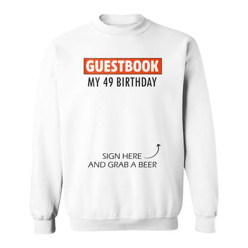 Guestbook Alternative 49th Birthday Decorations For Him Her Sweatshirt - Bookorys DE