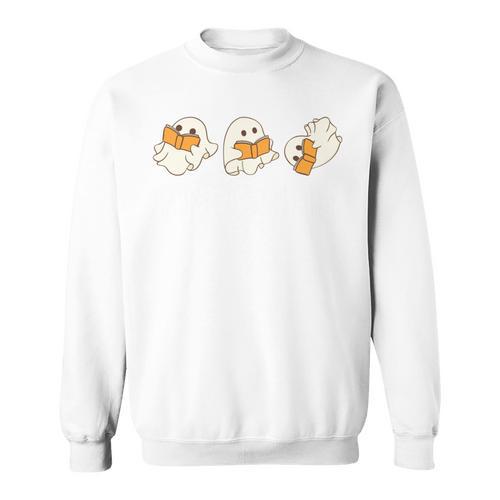 Haunted By My TBR Ghosts Reading Halloween Books Sweatshirt - Bookorys