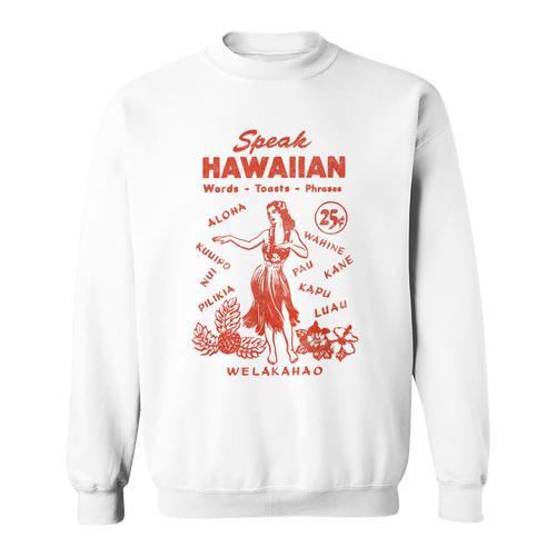 Hawaii Phrasebook 50s Tiki Style Sweatshirt - Bookorys CA