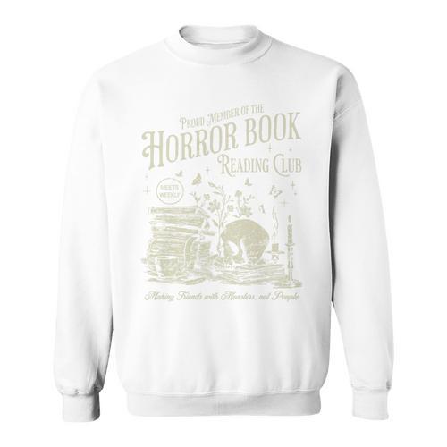 Horror Book Reading Club Vintage Gothic Premium Tri-Blend Sweatshirt - Bookorys CA