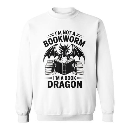 I'm Not a Bookworm I'm a Book Dragon Fantasy Readers Club Sweatshirt - Bookorys