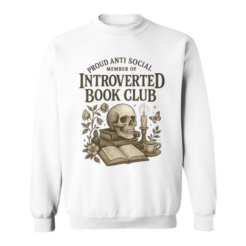 Introverted Book Club Member Anti Social Reader Premium Tri-Blend Sweatshirt - Bookorys