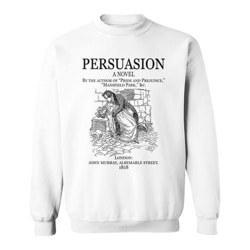 Jane Austen Persuasion Book Cover Classic Literature Sweatshirt - Bookorys