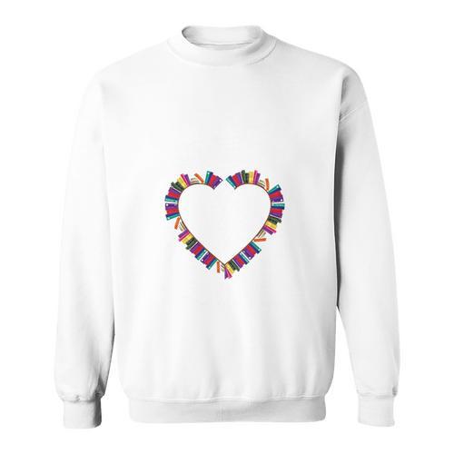 Just A Girl Who Loves Books Shirt Reading Lovers Girls Sweatshirt - Bookorys