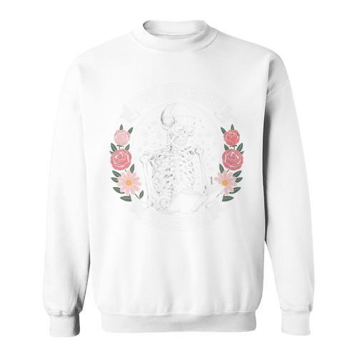Just One More Chapter Gothic Skeleton Reading A Book Comfort Colors Crop Top Sweatshirt - Bookorys UK